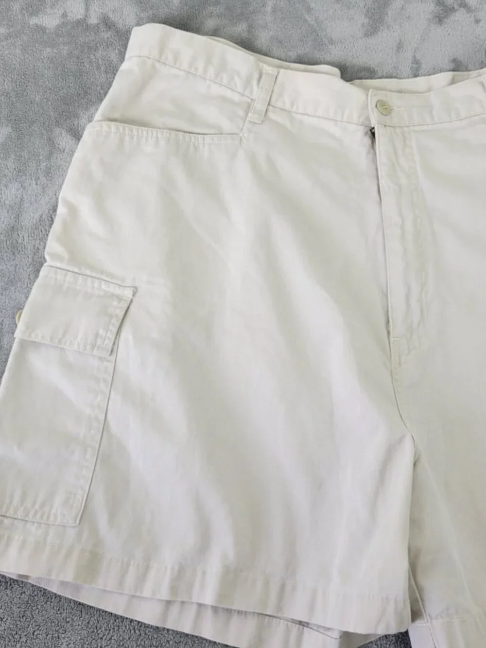 Cherokee Women's Off White Denim Shorts Size 22W 100% Cotton Casual WHI5E